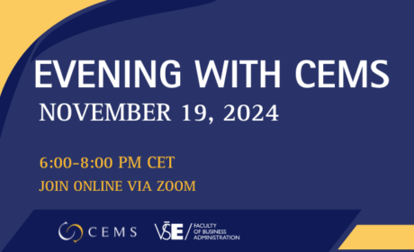 Join Evening with CEMS & find out more to APPLY /19.11. 2024 via ZOOM/