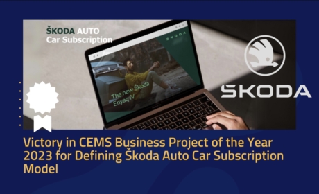 CEMS VSE Has Won CEMS Business Project of the Year 2023 for Defining Škoda Auto Car Subscription Model