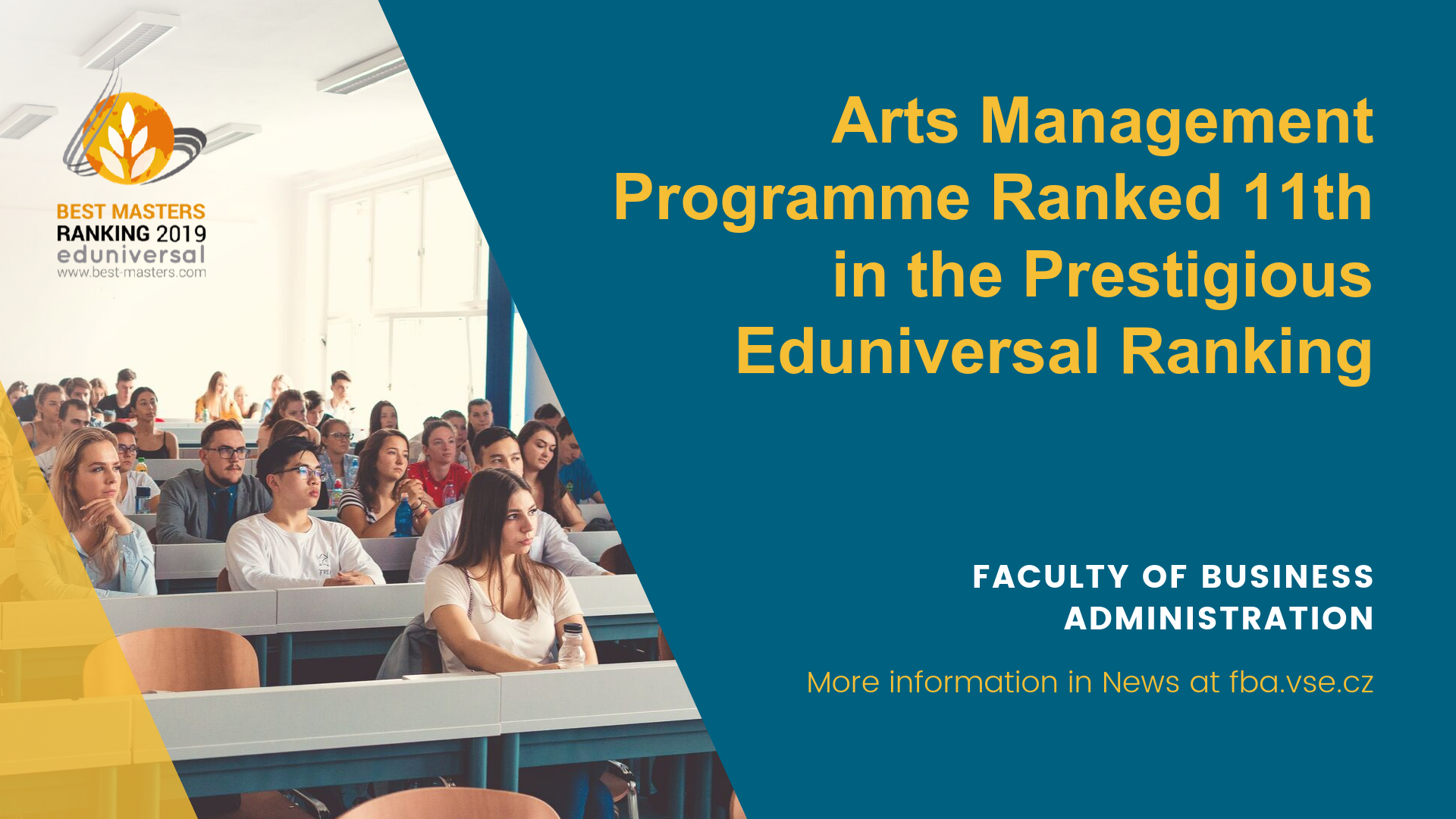 Arts management programme got 11th place in prestigious Eduniversal ranking