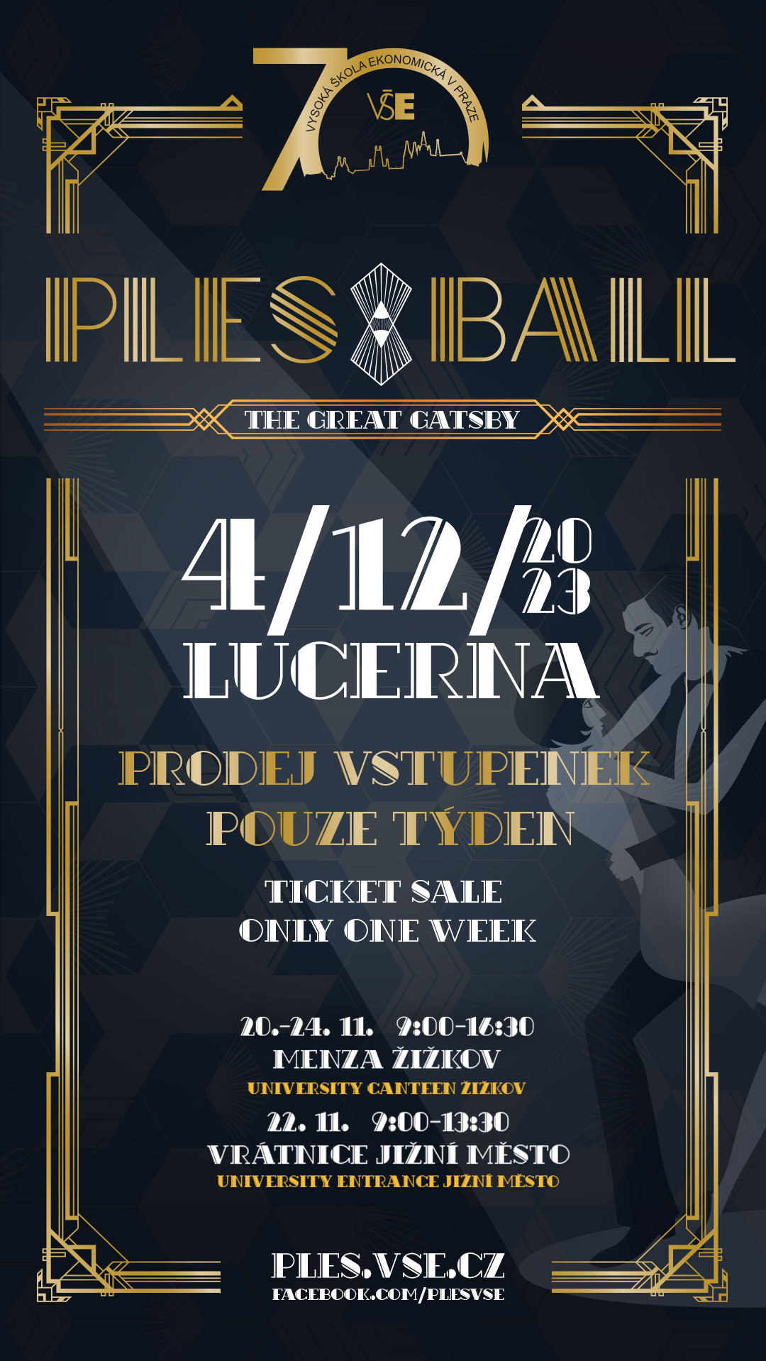 The Great Gatsby-style VŠE Ball will take place on 4 December 2023